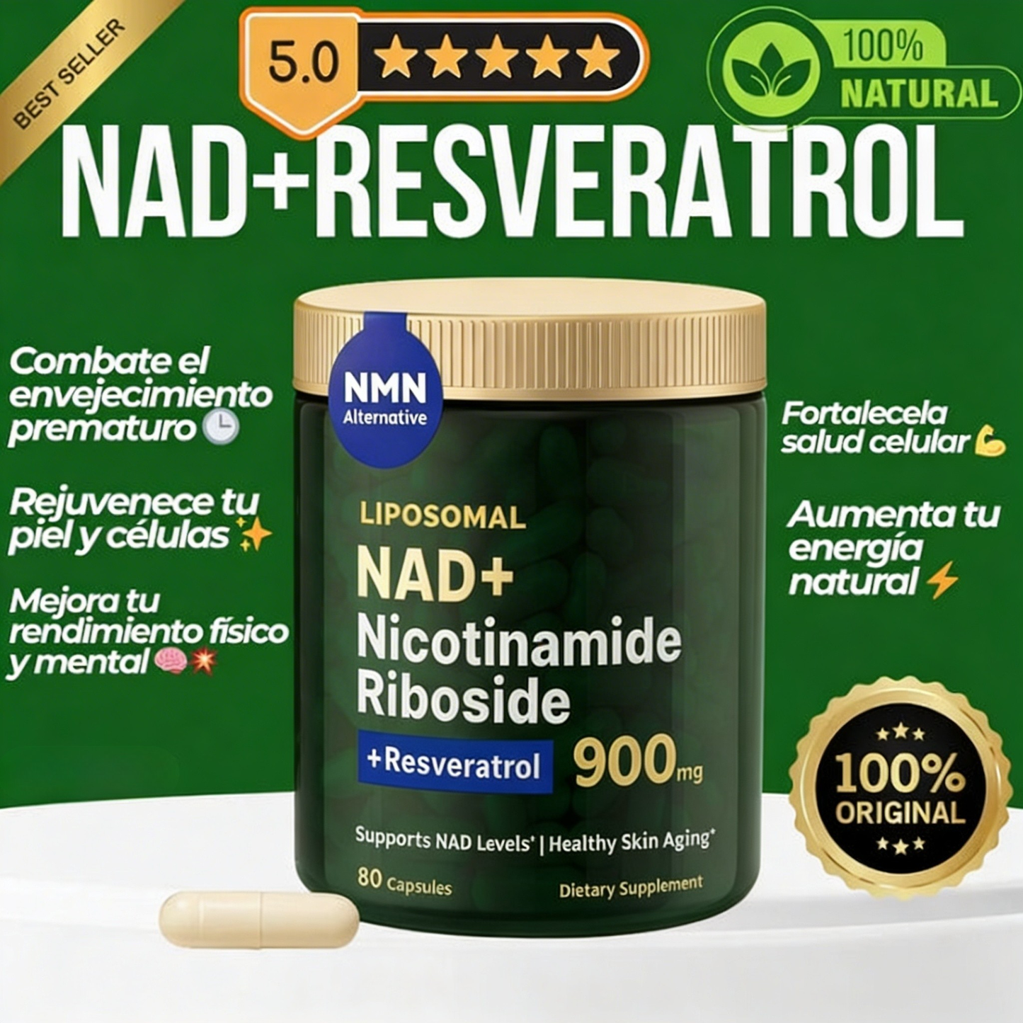 ✨ NAD+ Vital™ | Joven Para Siempre 🧬 - 🌿 Suplemento Anti-envejecimiento