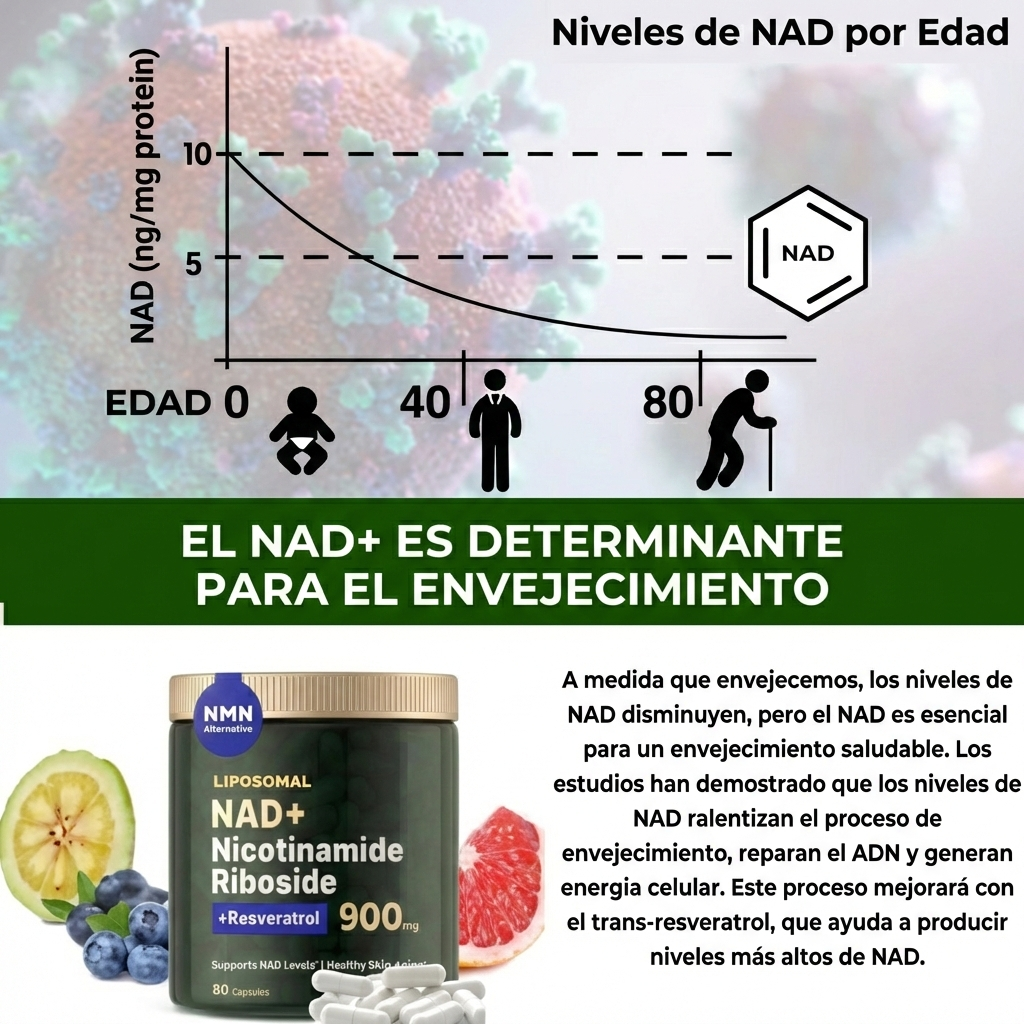 ✨ NAD+ Vital™ | Joven Para Siempre 🧬 - 🌿 Suplemento Anti-envejecimiento